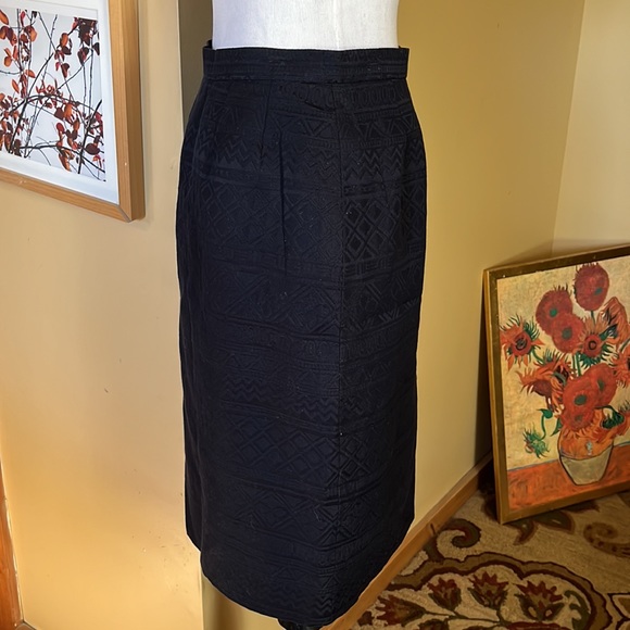 Vtg GIVENCHY Couture Size: EU 42 Monochrome Textured Classic Pencil Elegant NEW - Picture 3 of 16